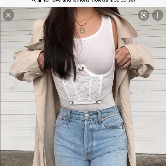 FOR LOVE AND LEMONS LACE CORSET TOP. NWT - Picture 2 of 2